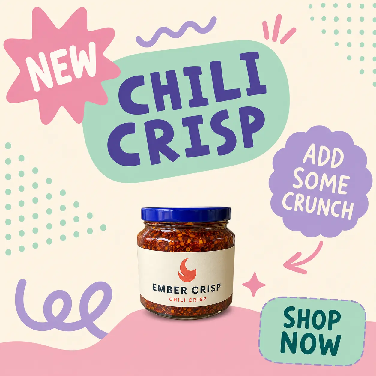 Constructed weak fictional Ember Crisp product listing