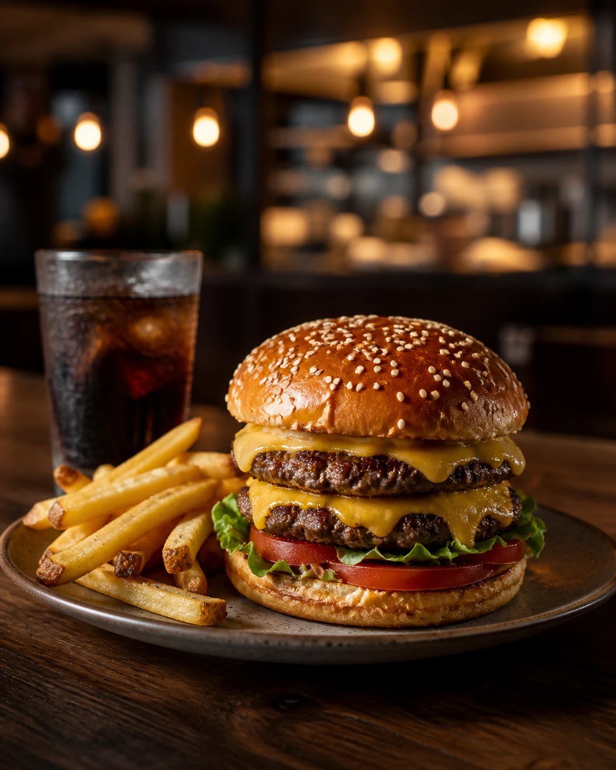 Directed synthetic restaurant food photograph teaching example